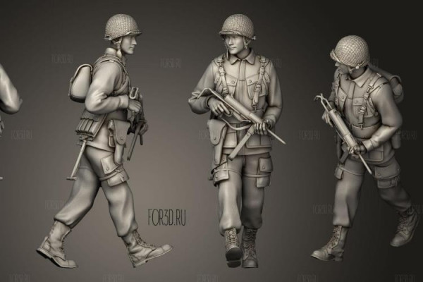 Toy soldiers as a collectible. 3D models of soldiers.
