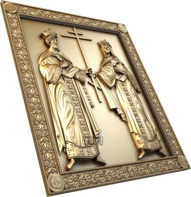 икона Святой  Константин и Елена 3d stl модель для ЧПУ