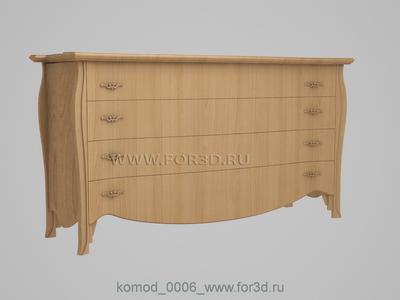 Chest of drawers 0006 stl model for CNC