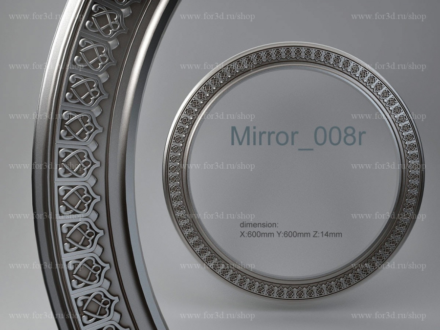 Mirror 008r 3d stl for CNC