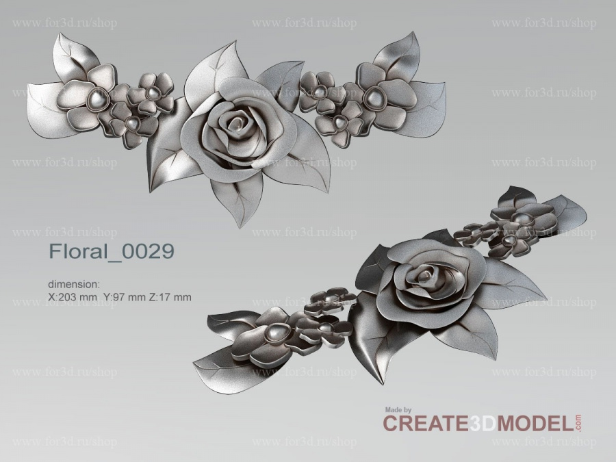 Floral 0029 3d stl модель для ЧПУ