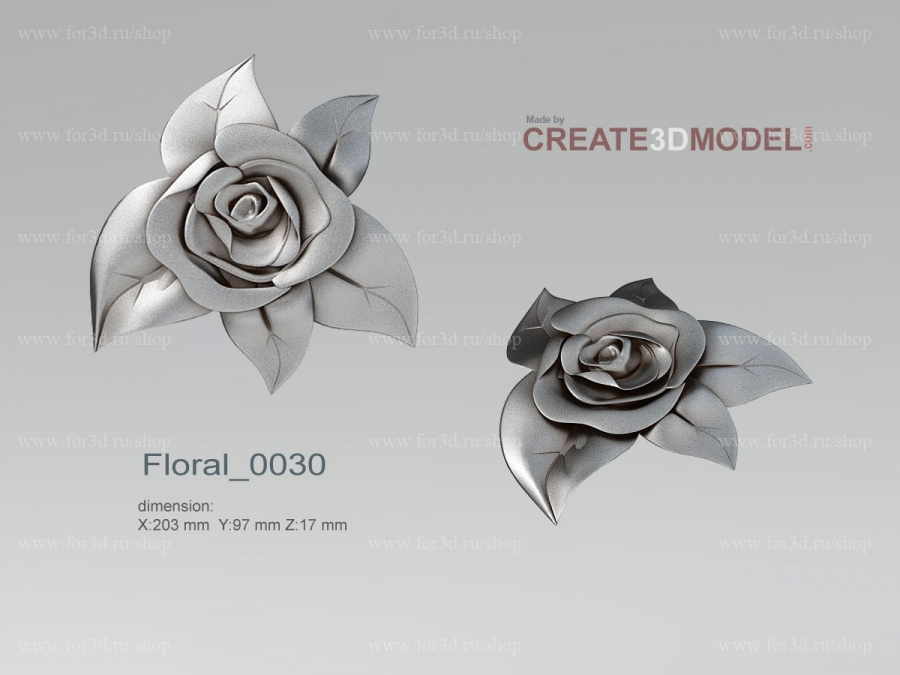 Floral 0030 3d stl модель для ЧПУ