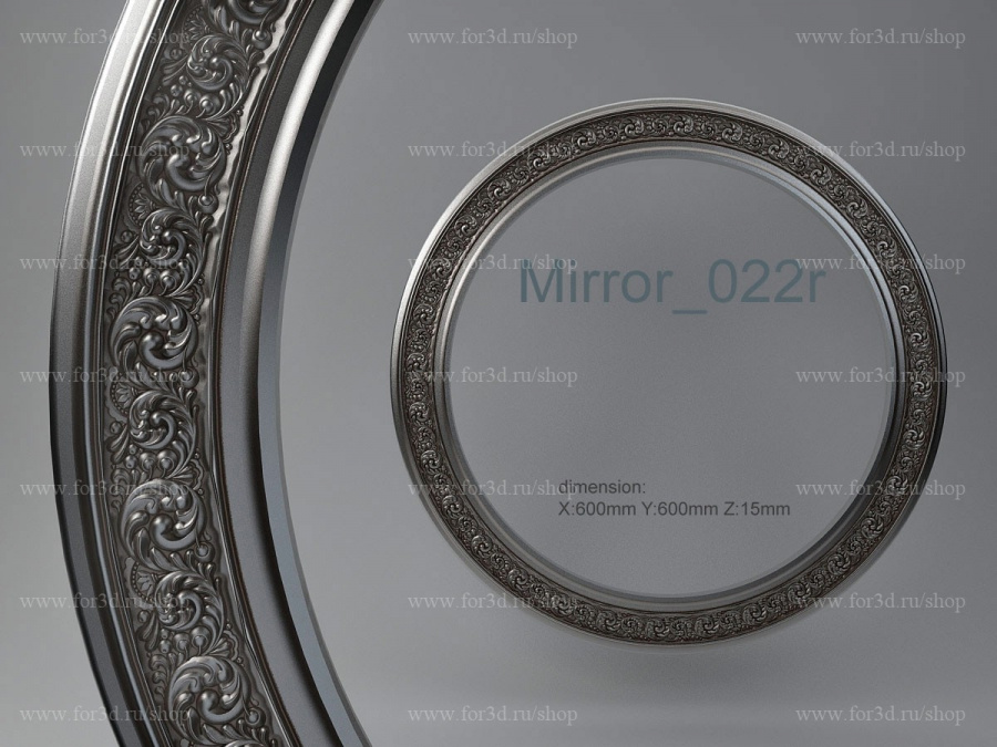 Mirror 022r 3d stl for CNC