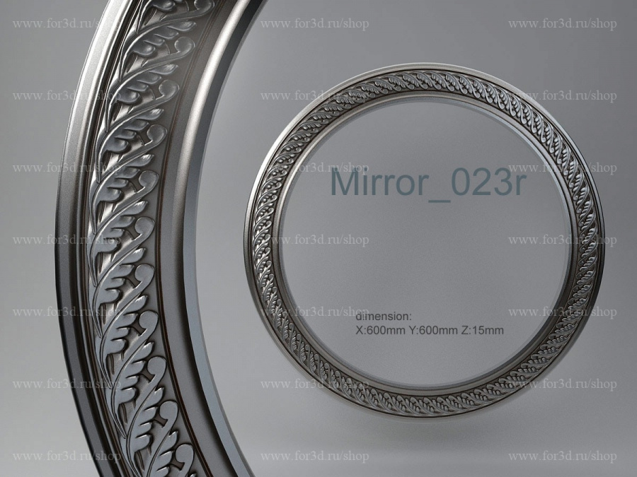 Mirror 023r 3d stl for CNC
