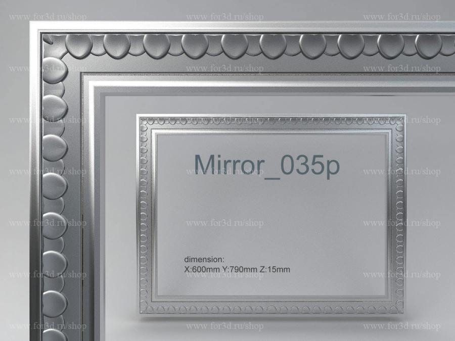 Mirror 035p 3d stl for CNC
