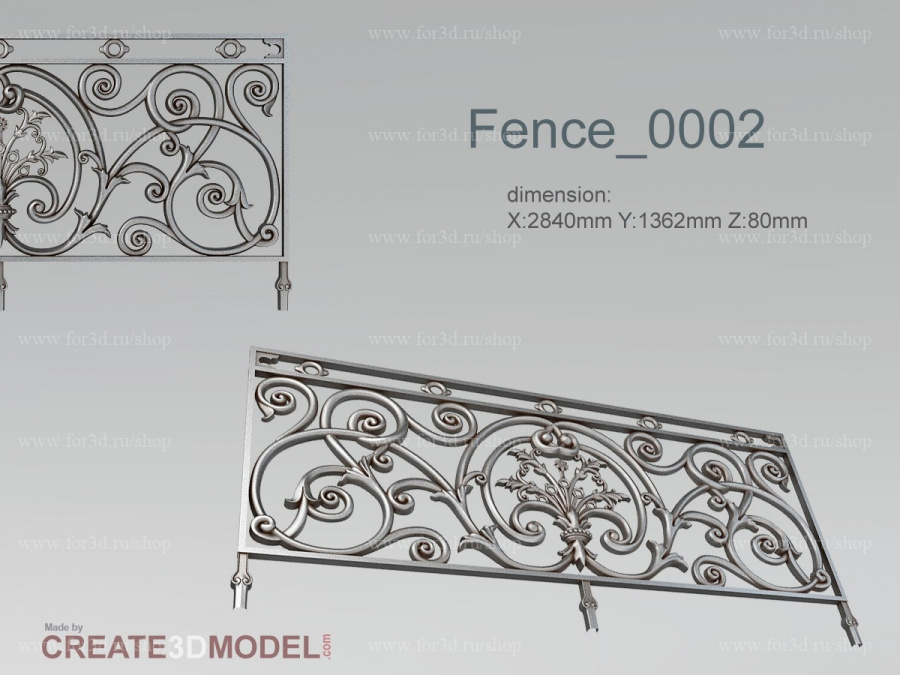 Fence 0002 3d stl модель для ЧПУ