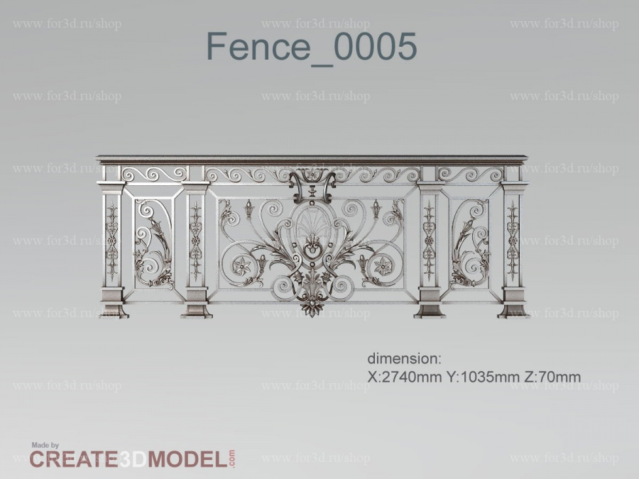 Fence 0005 3d stl модель для ЧПУ