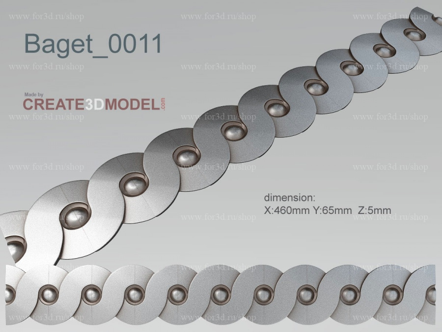 Багет 0011 3d stl модель для ЧПУ
