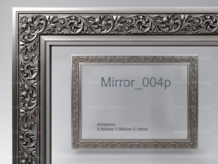 Mirror 004p 3d stl for CNC