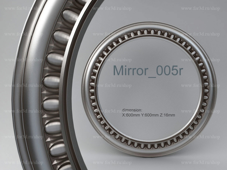 Mirror 005k 3d stl for CNC