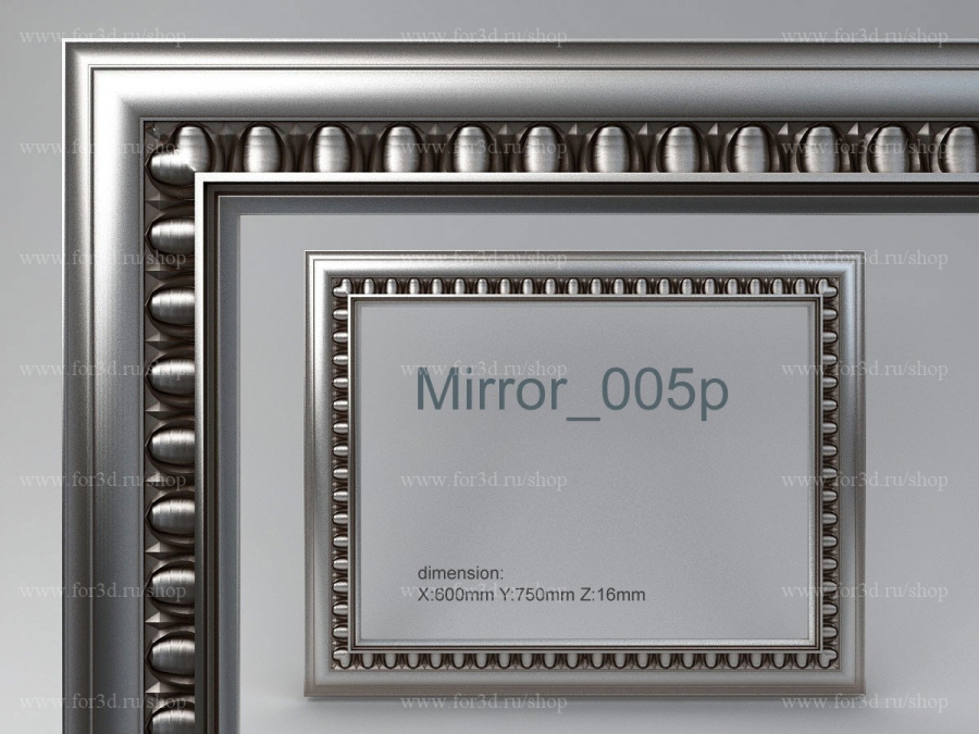 Mirror 005p 3d stl for CNC