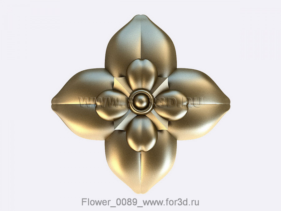 Flower 0089 3d stl модель для ЧПУ