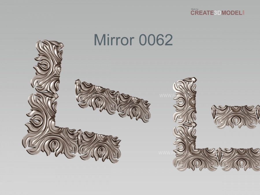 Mirror 0062 3d stl for CNC