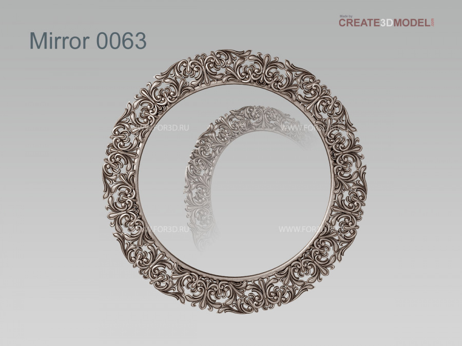 Mirror 0063 3d stl for CNC