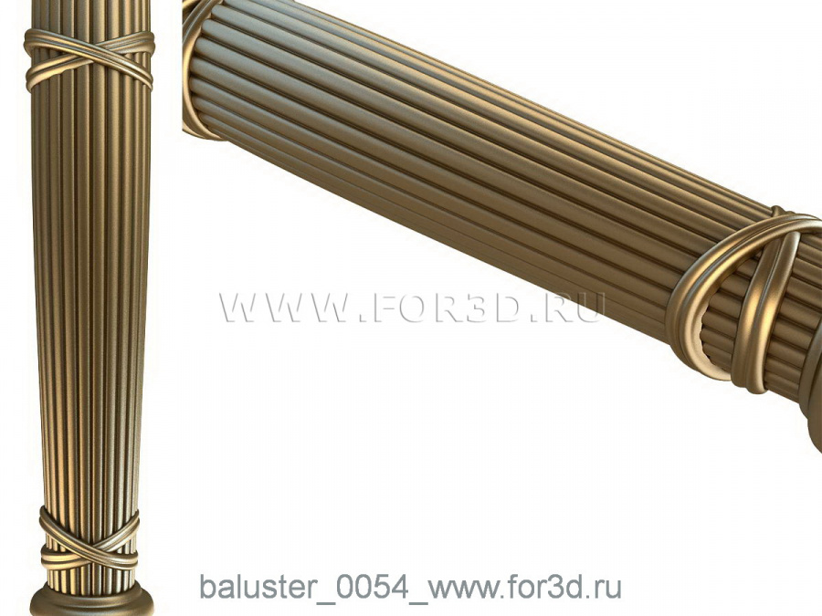 Baluster 0054 3d stl for CNC