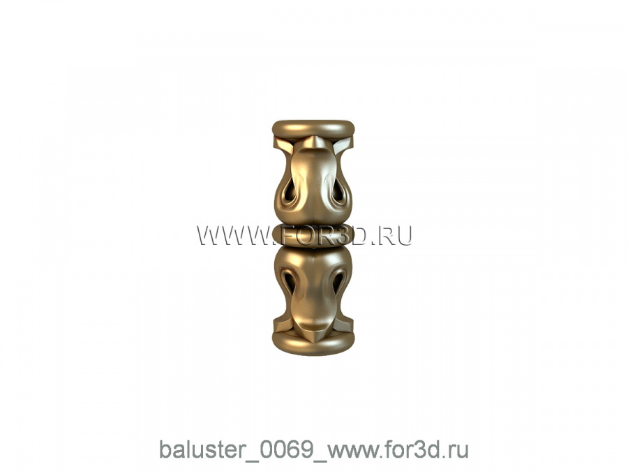 Baluster 0069 3d stl for CNC