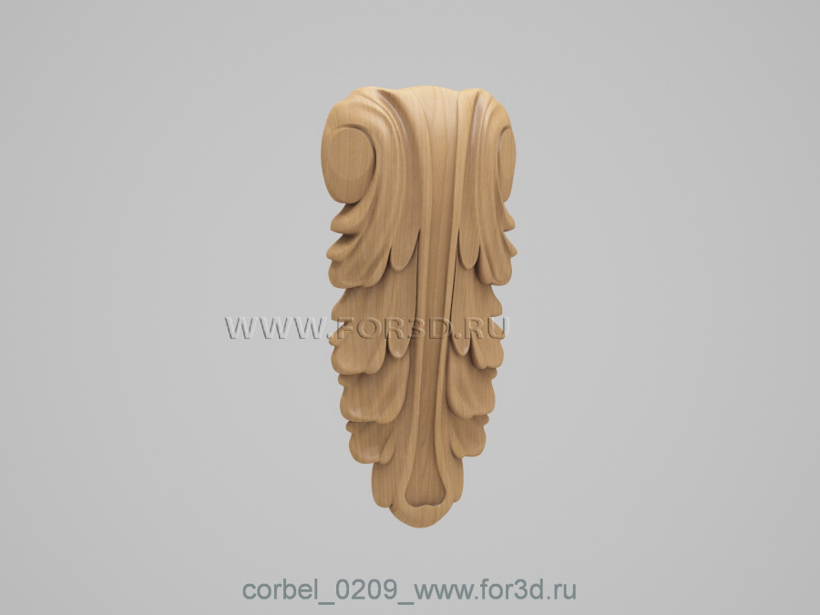 Corbel 0209 3d stl for CNC