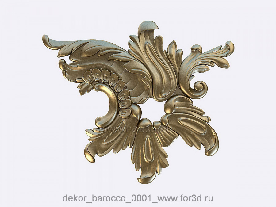 Decor baroque 0001 3d stl for CNC