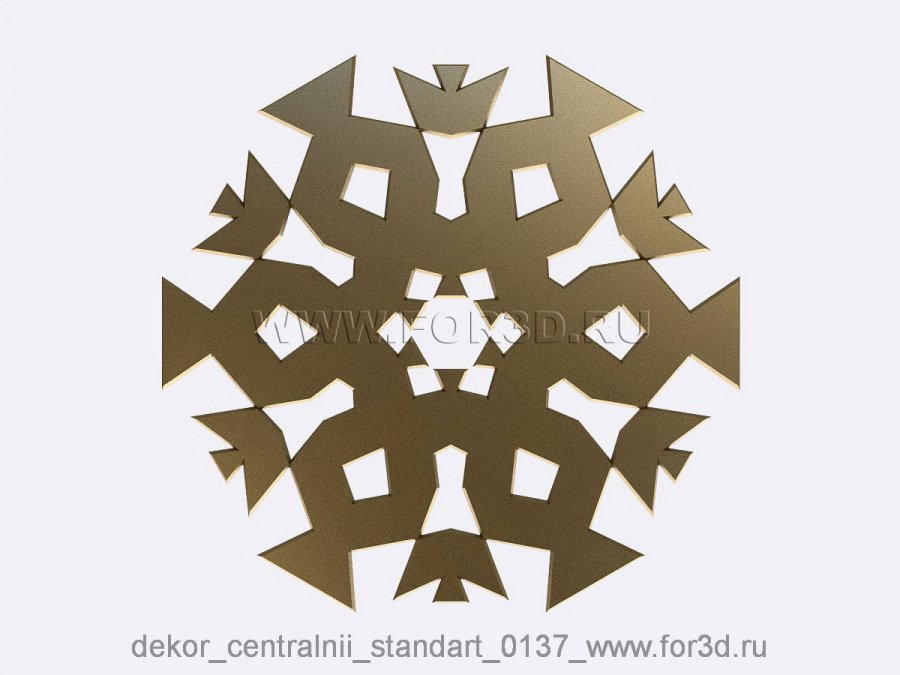 Decor central standart 0137 3d stl модель для ЧПУ