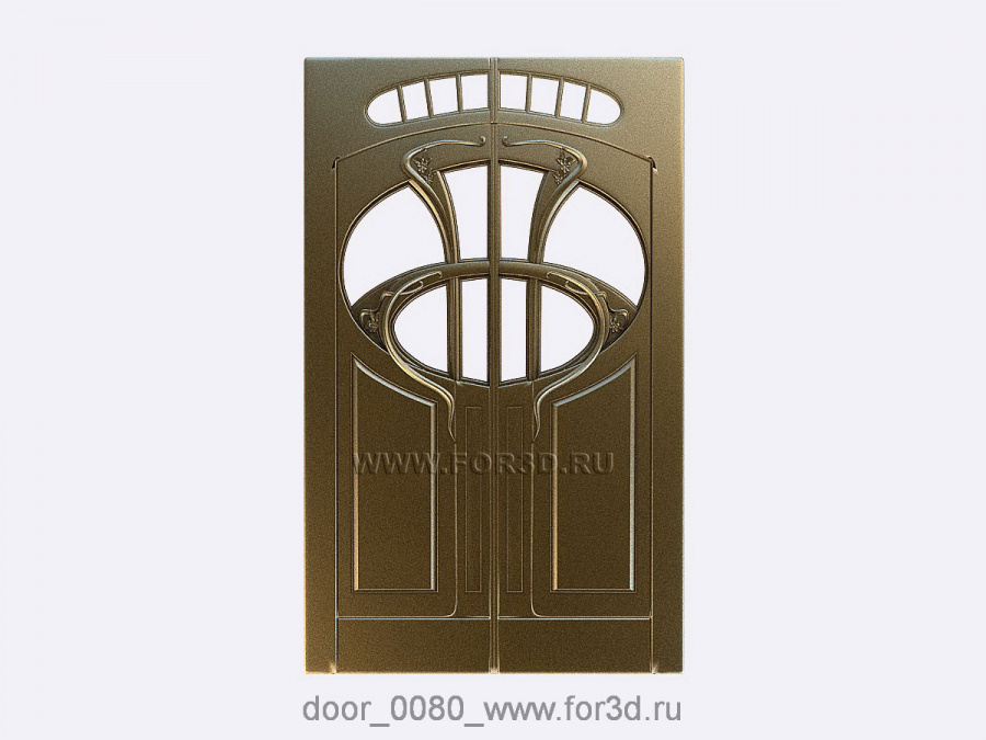 Door 0080 3d stl for CNC
