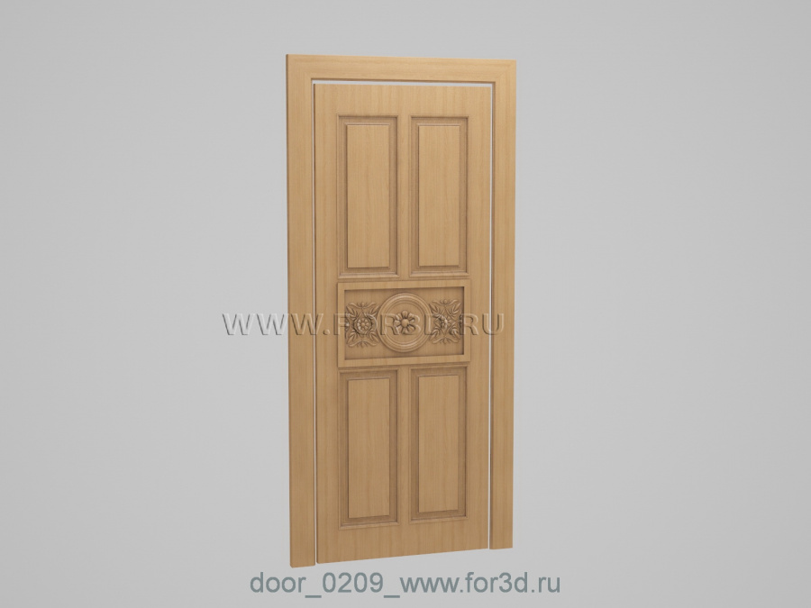 Door 0209 3d stl for CNC
