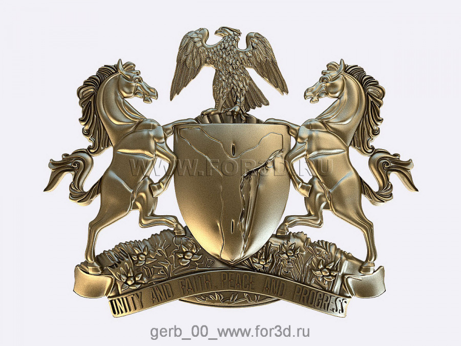 Coat of Arms 0005  machine 3d stl for CNC
