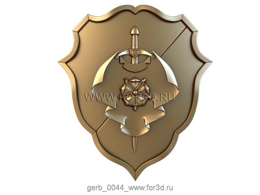 Coat of arms 0044 3d stl for CNC