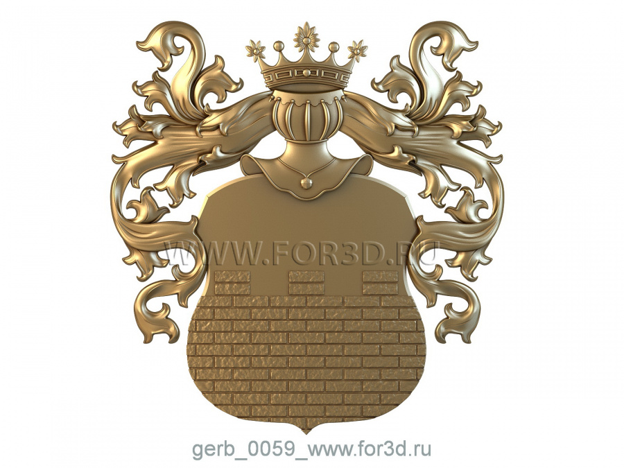 Coat of arms 0059 3d stl for CNC