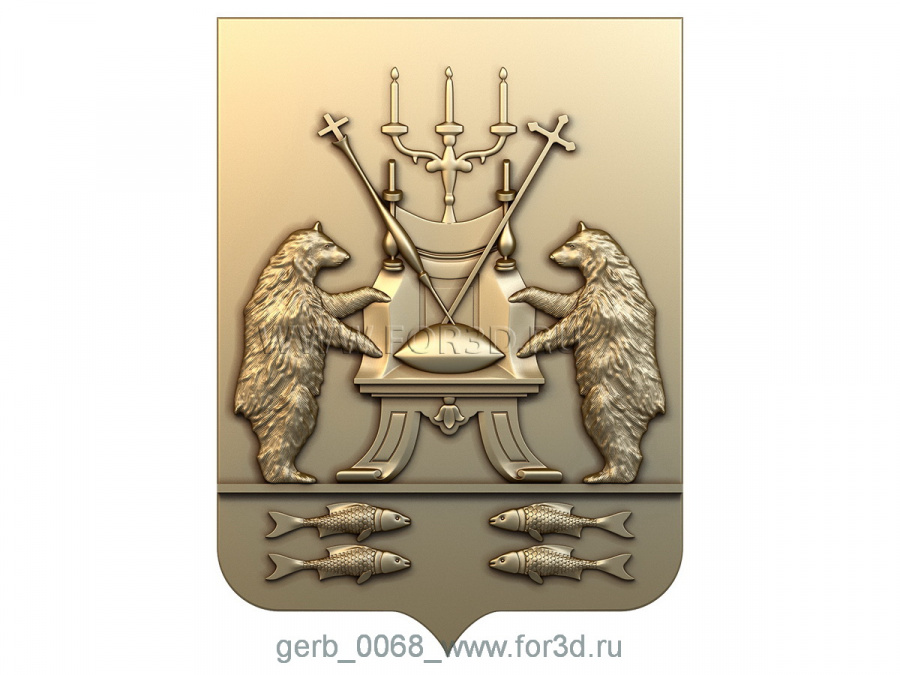 Coat of arms 0068 3d stl for CNC