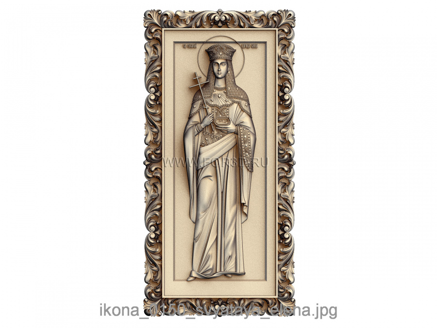 The icon of Saint Helena 0150 3d stl for CNC