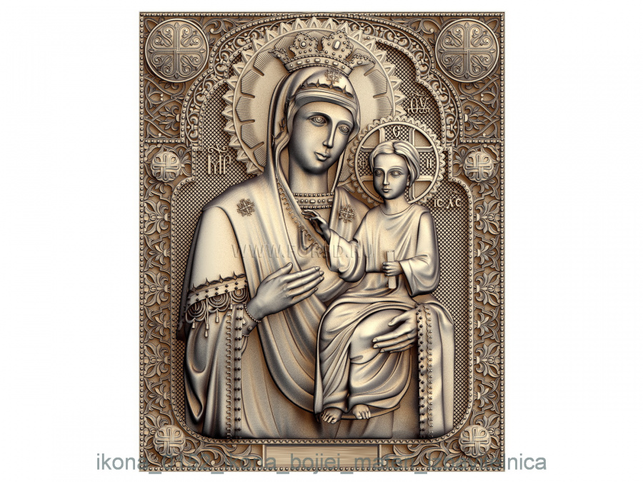 Icon of Our Lady deliverer  0152 3d stl for CNC