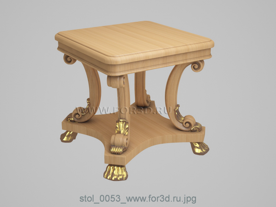 Table 0053 3d stl for CNC