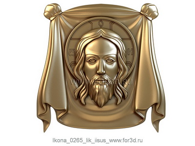 Icon 0265 The face of Jesus | stl - 3d model