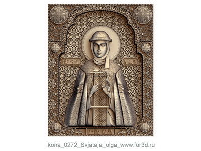 Icon of Saint Olga 0272 | stl - 3d model