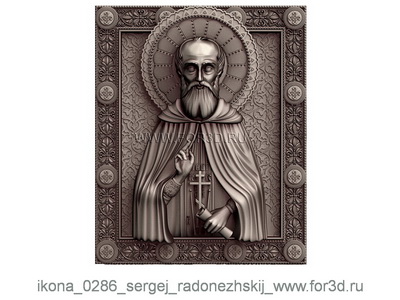 Icon 0286 Sergei Radonezh | stl - 3d model