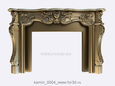 Fireplace 0004 | 3d stl model for CNC