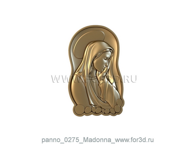 Panno 0275 Madonna | 3d stl model for CNC