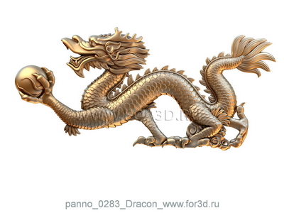 Panno 0283 Dragon | 3d stl model for CNC