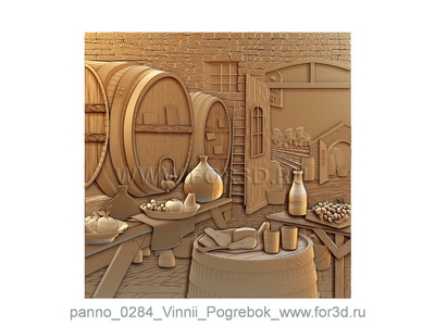 Panno 0284 Wine cellar | 3d stl model for CNC