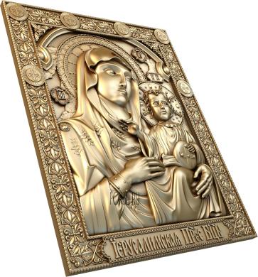 Икона Богородица Иерусалимская 3d stl модель для ЧПУ