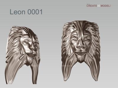 Lion 0001 stl model for CNC