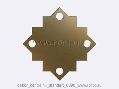Decor central standart 0090 stl model for CNC
