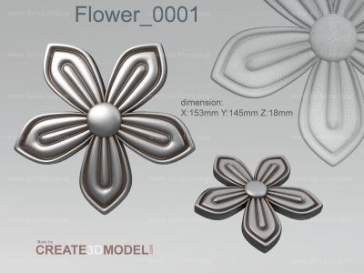 Flower 0001 3d stl модель для ЧПУ