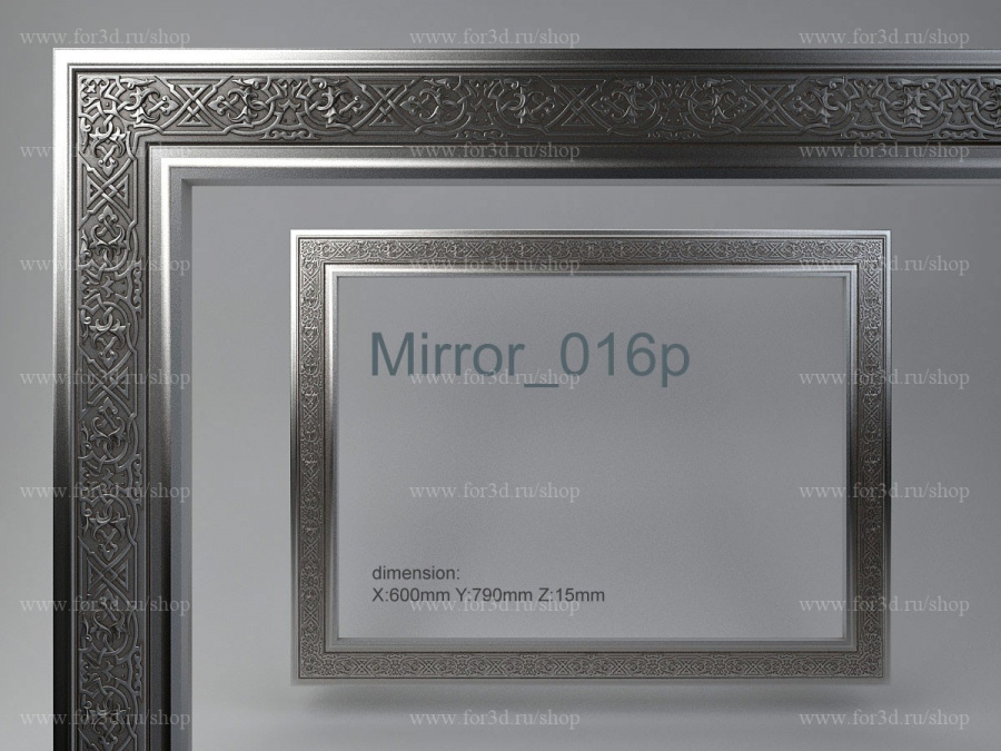 Mirror 016p 3d stl for CNC