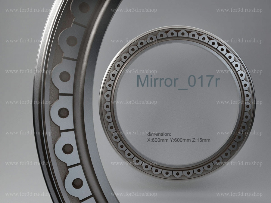 Mirror 017r 3d stl for CNC