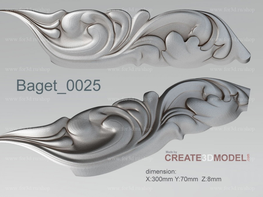 Baget 0025 | stl - 3d model for NC machine 3d stl for CNC