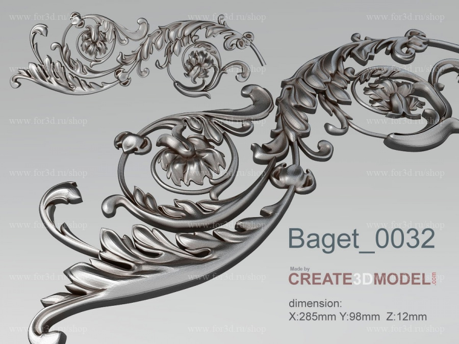 Baget 0032 | stl - 3d model for СNC machine 3d stl for CNC