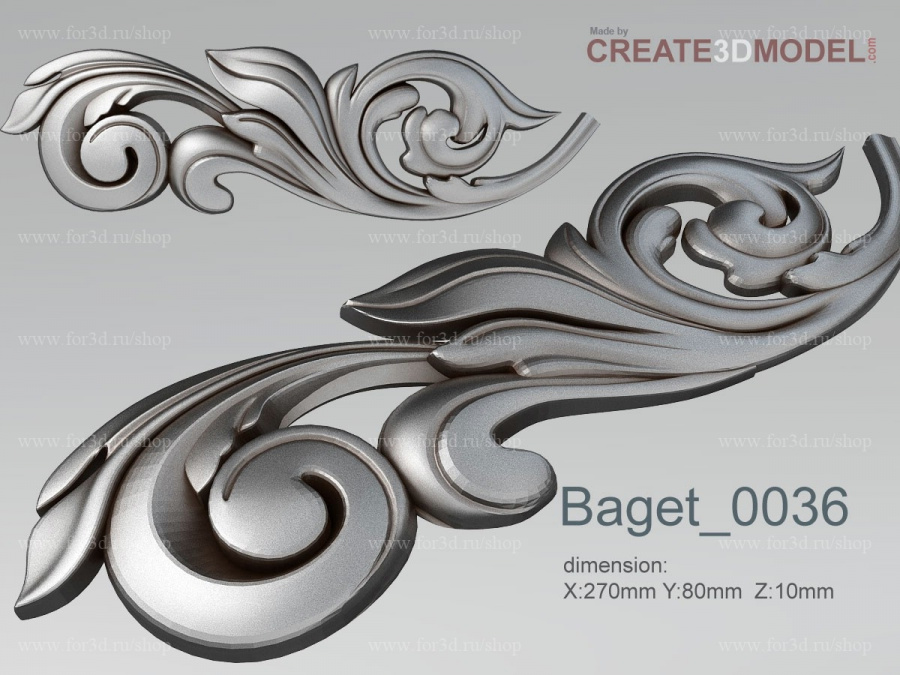 Baget 0036 | stl - 3d model for СNC machine 3d stl for CNC