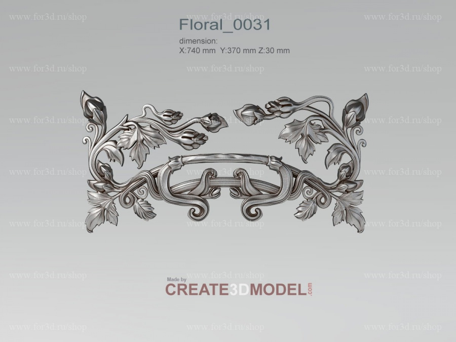Floral 0031 3d stl модель для ЧПУ