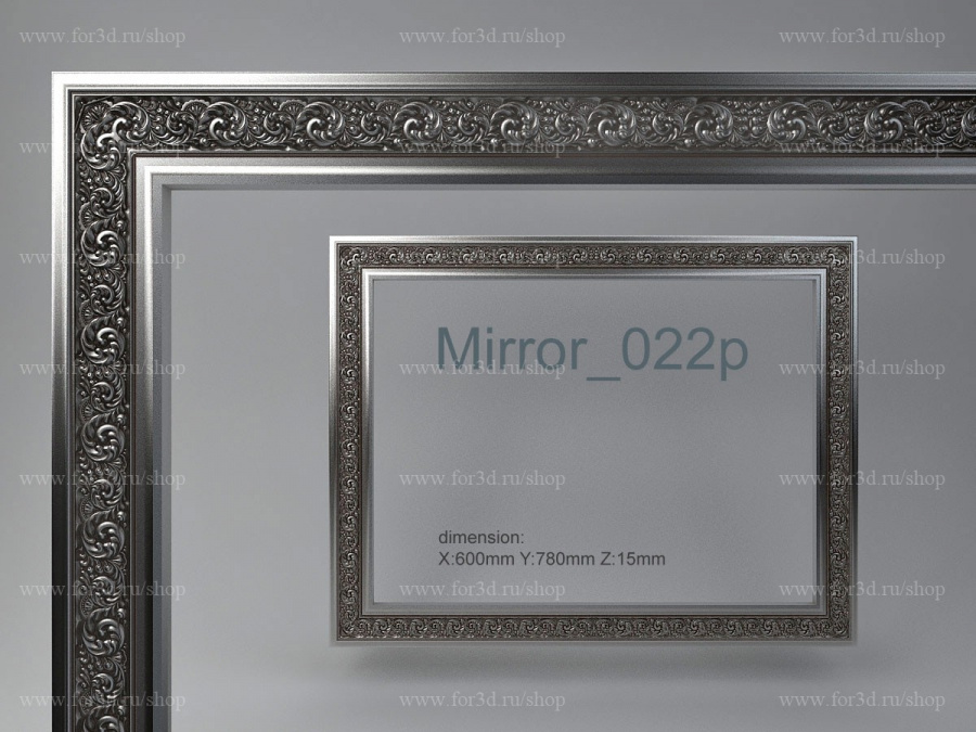 Mirror 022p 3d stl for CNC